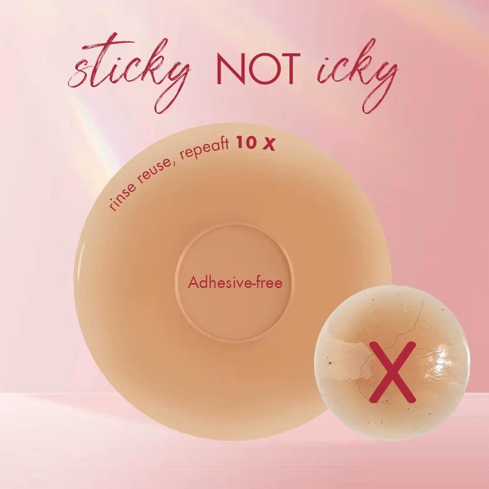 Reusable Invisible Nipple Pasties with Nipple Protection Cover and Community Patent Certification