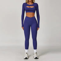 Wholesale High Waist Workout Sets for Women - High Support Long Sleeve and Short Sleeve Gym Activewear with Tummy Control Leggings