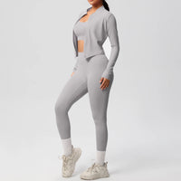 Women's 3-Piece Quick-Dry Activewear Set for Fitness and Yoga