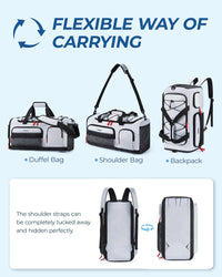 Gym Bag for Women & Men 35L Sports Travel Duffel Bag with Shoe Compartment Custom Gym Backpack