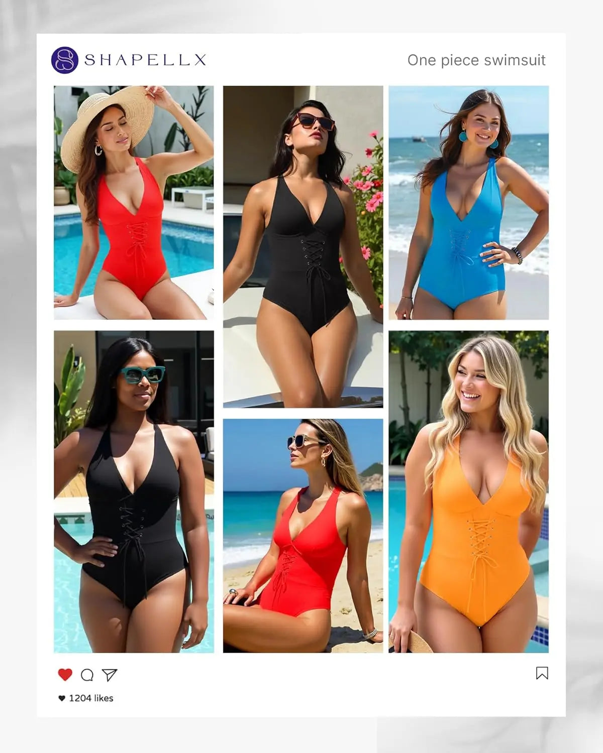 Plunge Corset Shaping Swimsuit