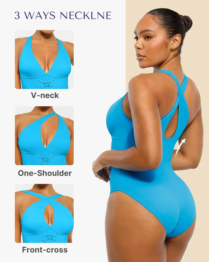 Plunge Corset Shaping Swimsuit