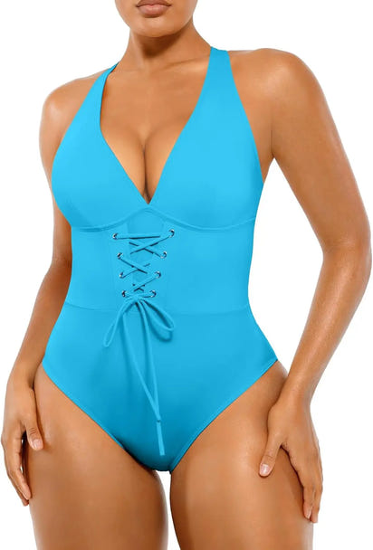 Plunge Corset Shaping Swimsuit