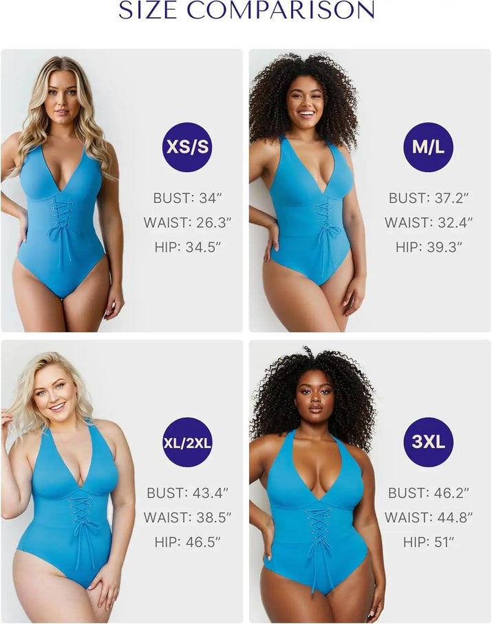 Plunge Corset Shaping Swimsuit