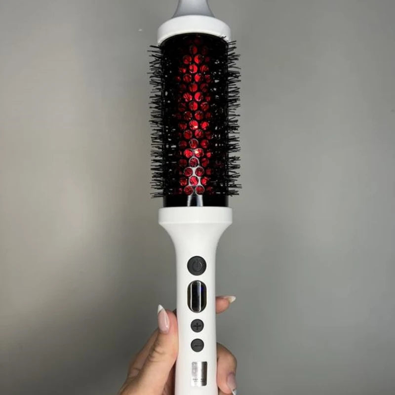 Heated Ionic Bristles Straightening Smoothing Volumizing Infrared Thermal round Brush
