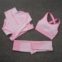 2025 New LD Color Seamless Long Sleeve Activewear Yoga Sets for Women