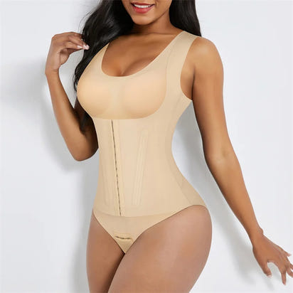 Hexin Plus Size 3-in-1 Waist Trainer Bra Shapewear with Tummy Control and Padding for Women