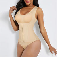 Hexin Plus Size 3-in-1 Waist Trainer Bra Shapewear with Tummy Control and Padding for Women