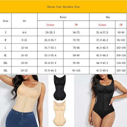 Hexin Plus Size 3-in-1 Waist Trainer Bra Shapewear with Tummy Control and Padding for Women