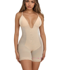 Premium Body-Sculpting One-Piece Shapewear for Women with Padded Cups and Abdomen-Flattening Design