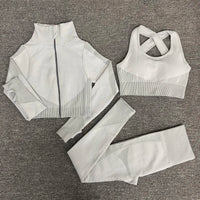 2025 New LD Color Seamless Long Sleeve Activewear Yoga Sets for Women