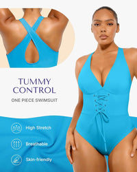 Plunge Corset Shaping Swimsuit