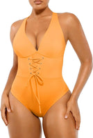 Plunge Corset Shaping Swimsuit