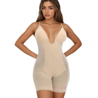 Premium Body-Sculpting One-Piece Shapewear for Women with Padded Cups and Abdomen-Flattening Design