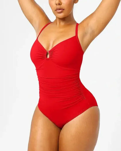 U-Ring Cut Out Shaping Swimsuit