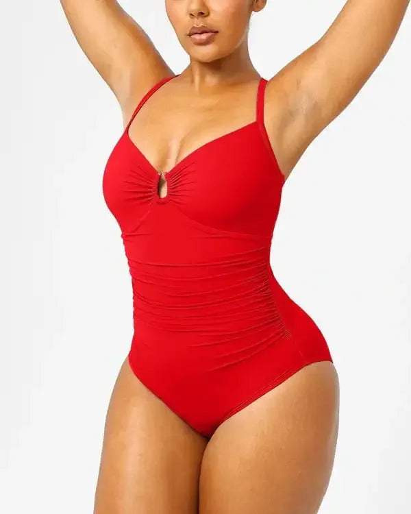 U-Ring Cut Out Shaping Swimsuit