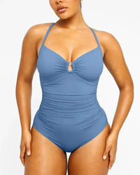 U-Ring Cut Out Shaping Swimsuit