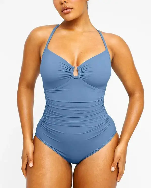 U-Ring Cut Out Shaping Swimsuit